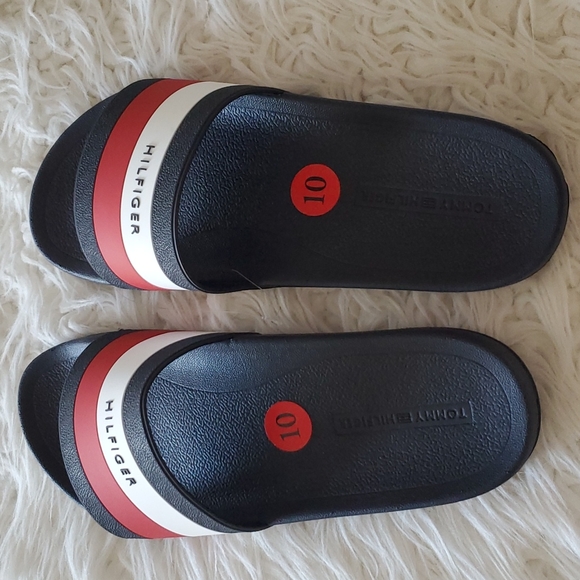 Tommy Hilfiger Men's Slide Slipper Navy Blue Size 10 - Picture 2 of 8